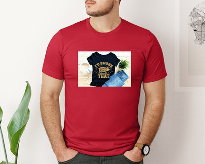 brand:Bella Canvas|color:Red|Id Smoke That 26 Graphic T-Shirt