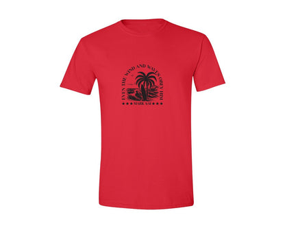 brand:Generic|color:Red|Wind And Waves Obey Him Mark 441 Graphic T-Shirt