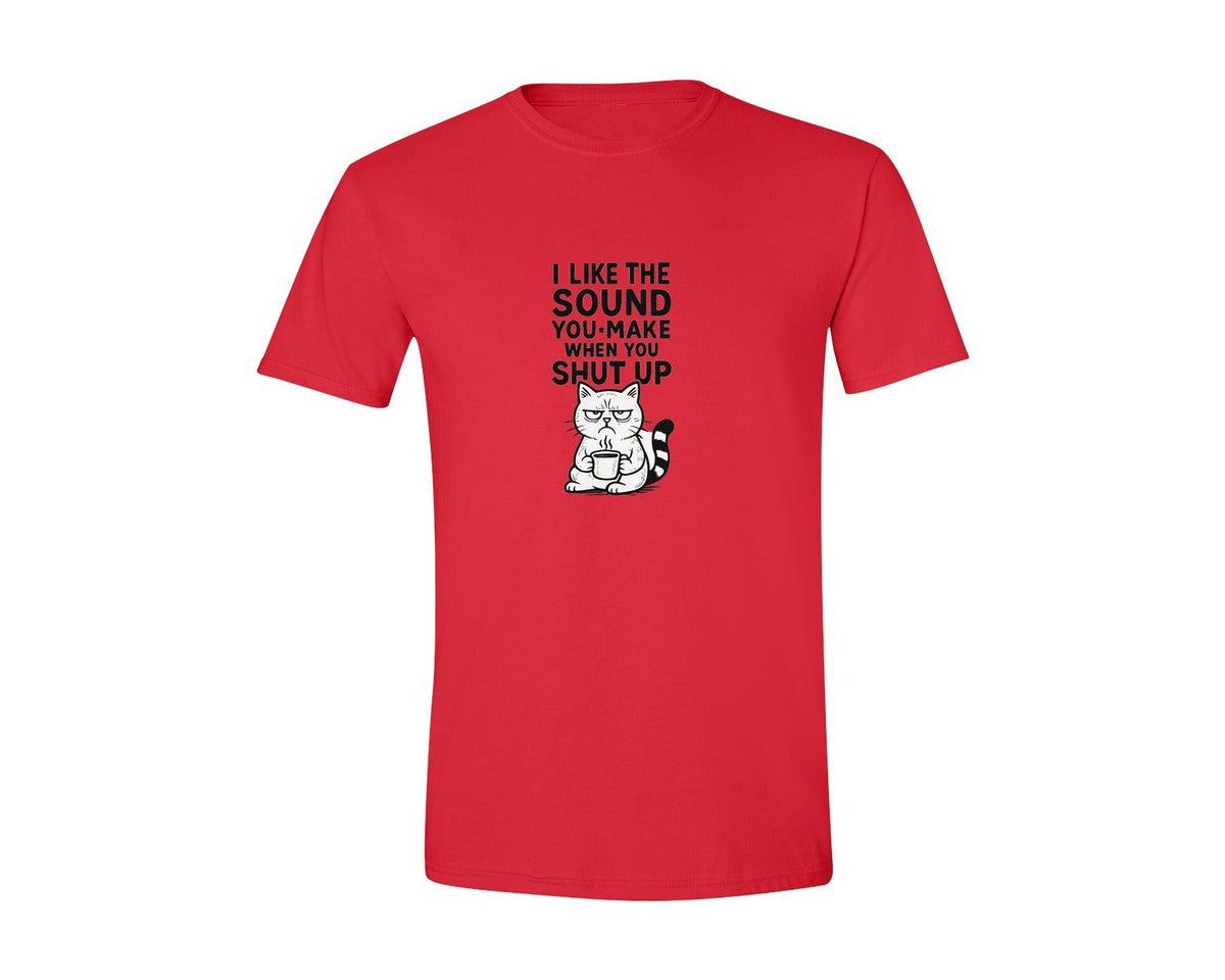 brand:Generic|color:Red|Funny Sarcastic Cat 3 Graphic T-Shirt