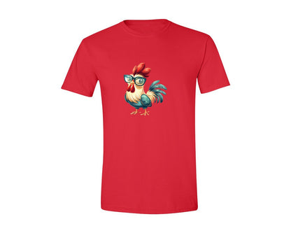 brand:Generic|color:Red|Cute Cartoon Rooster Design Graphic T-Shirt