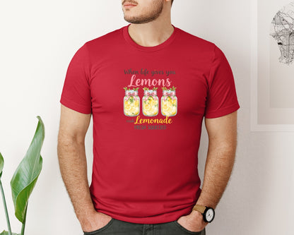 brand:Bella Canvas|color:Red|Coquette Lemon Retro Graphic T-Shirt