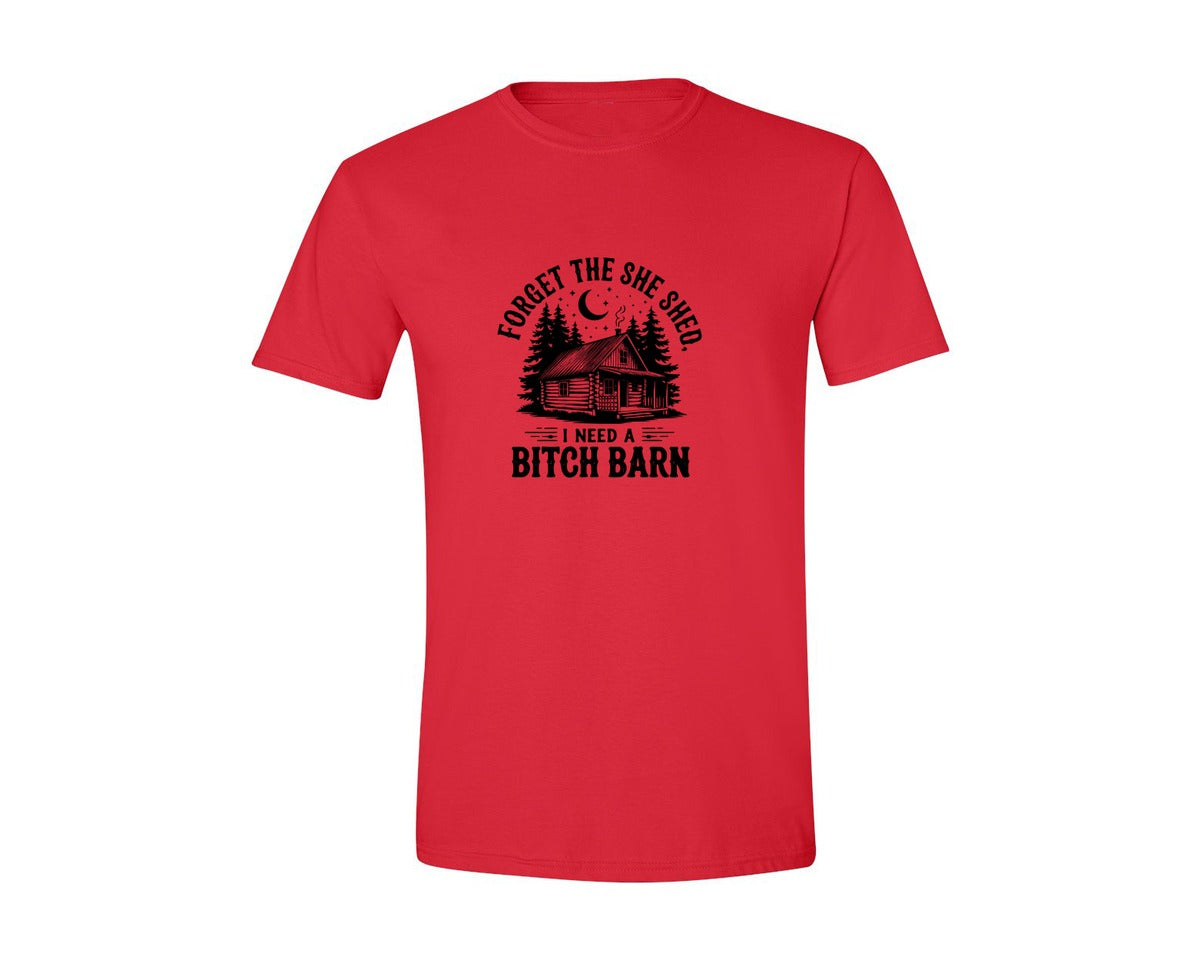 brand:Generic|color:Red|Farm Home Svgforget The She Shed Tshirt Graphic T-Shirt