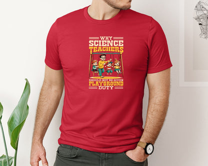 brand:Bella Canvas|color:Red|Funny Science Teacher T Shirt Graphic T-Shirt