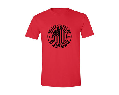 brand:Generic|color:Red|United States Of America Patriotic Graphic T-Shirt