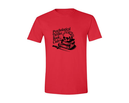 brand:Generic|color:Red|Psychological Thriller Book Club T S Graphic T-Shirt
