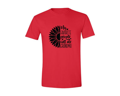 brand:Generic|color:Red|Grandma Sunflower Grandma Graphic T-Shirt
