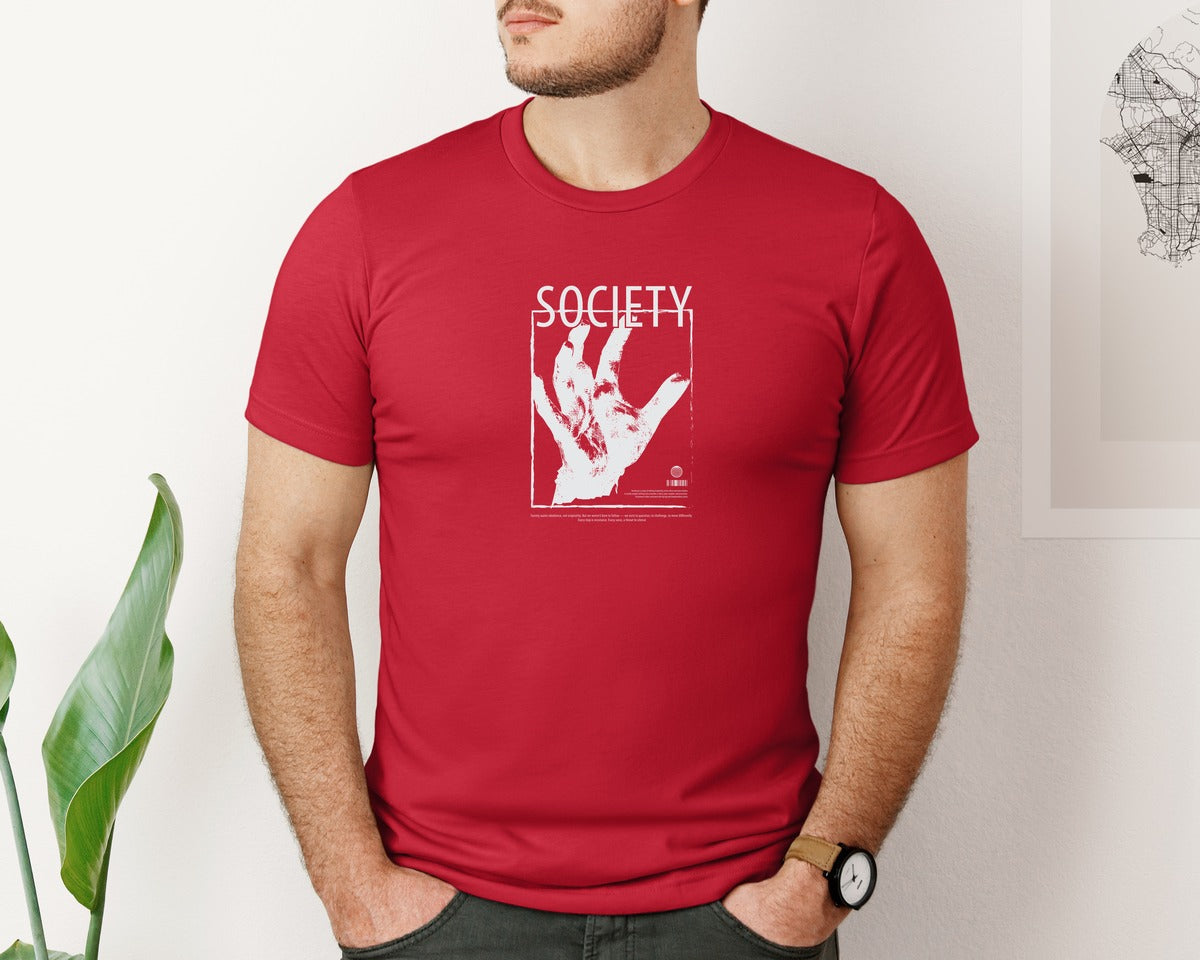 brand:Bella Canvas|color:Red|Streetwear T Shirt Design Society Graphic T-Shirt