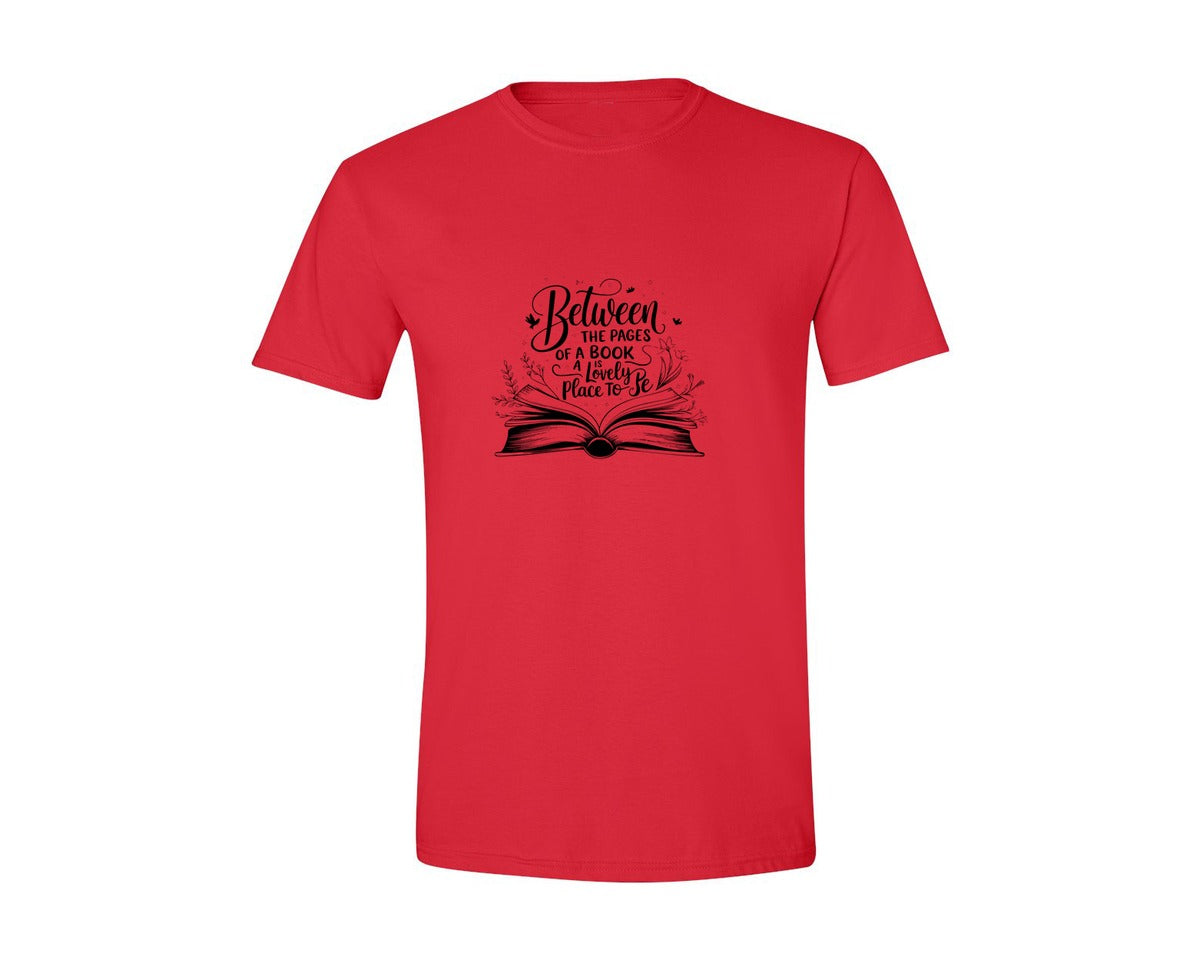 brand:Generic|color:Red|Between The Pages Of A Book Is A Lovely 24 Graphic T-Shirt