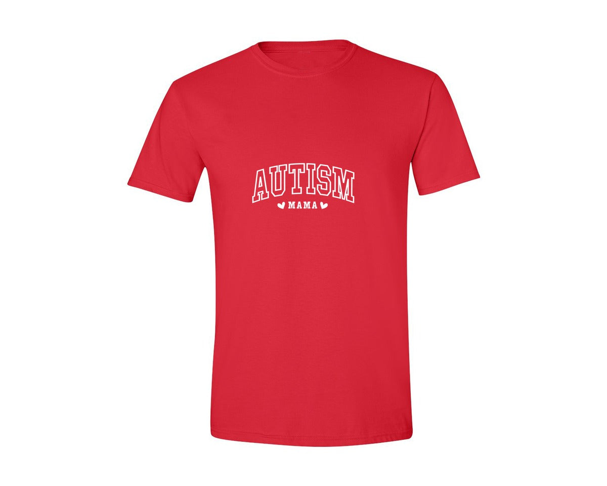 brand:Generic|color:Red|Autism Awareness Autism Mama 2 Graphic T-Shirt