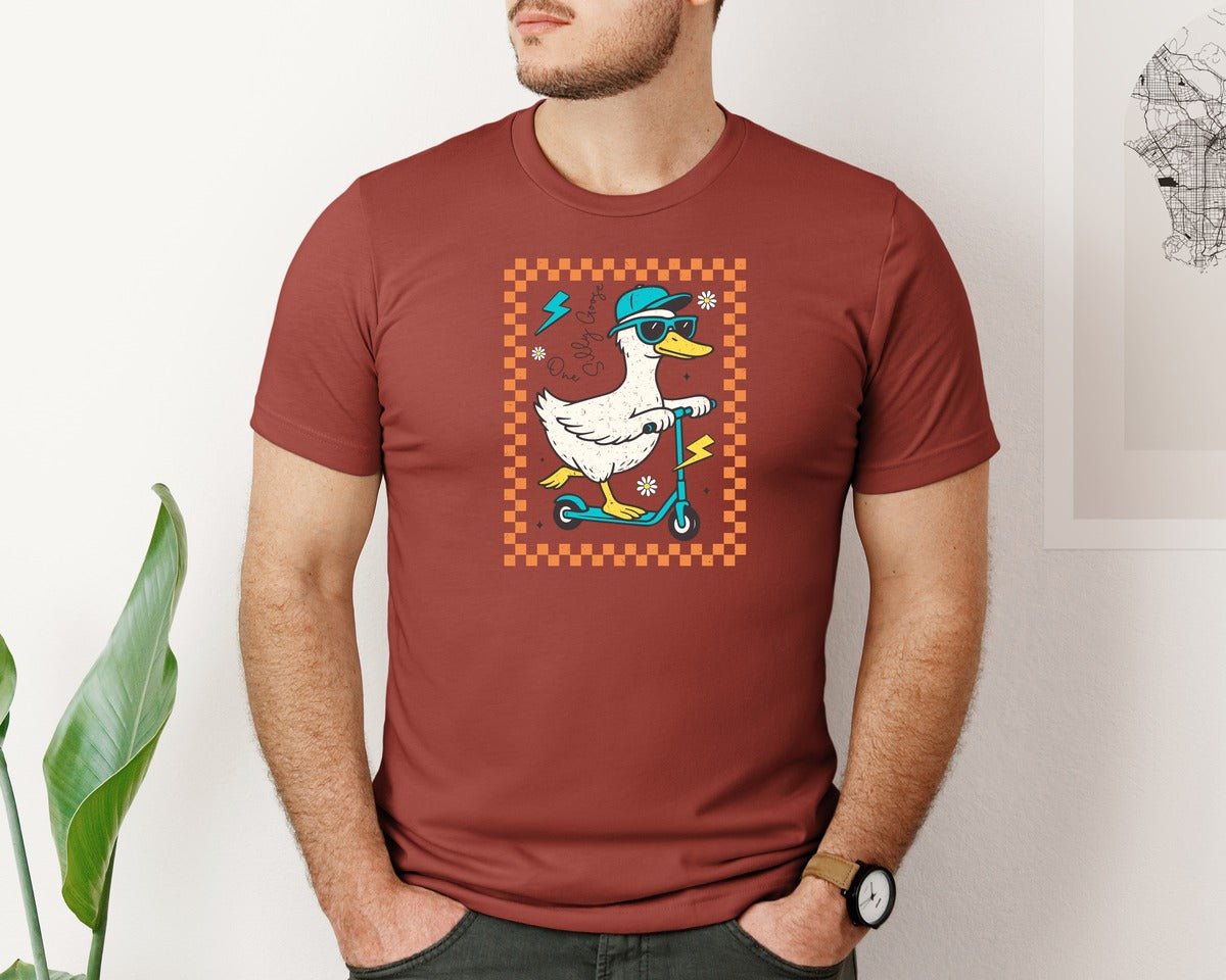 brand:Bella Canvas|color:Rust|One Silly Goose Silly Goose Boy Graphic T-Shirt