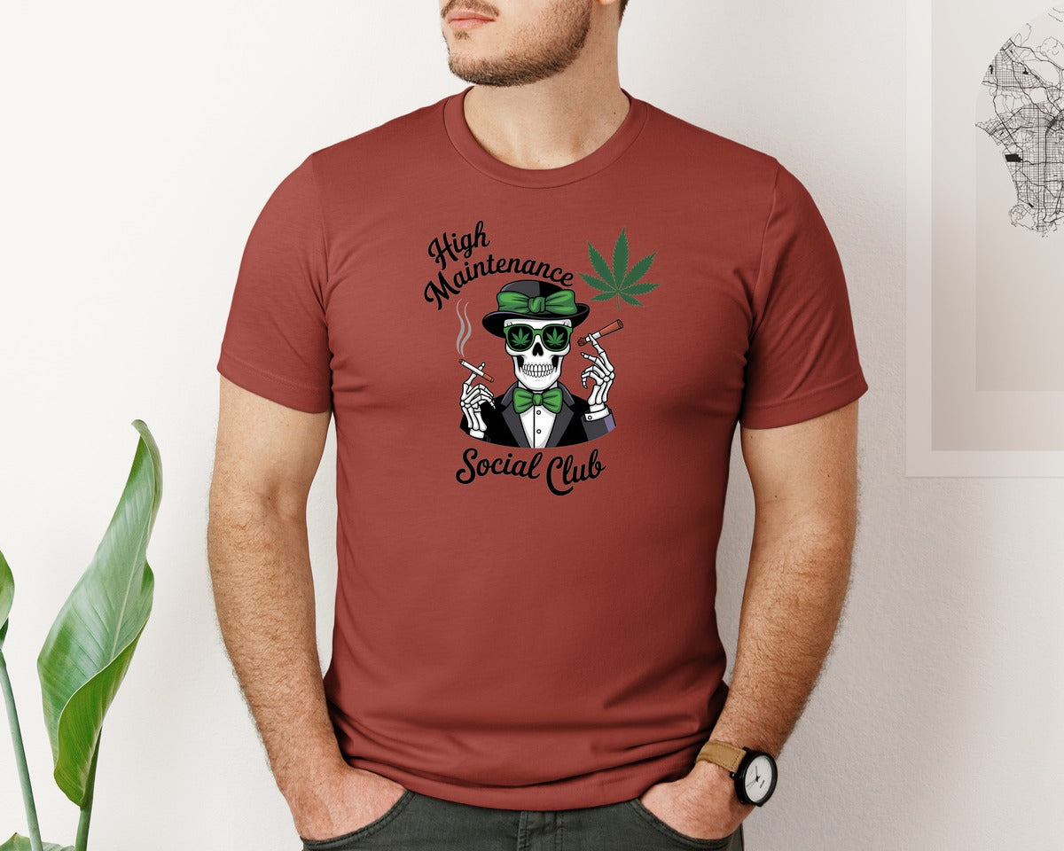 brand:Bella Canvas|color:Rust|High Maintenance Social Club 4 Graphic T-Shirt