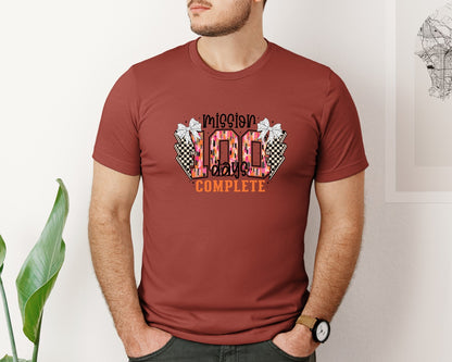 brand:Bella Canvas|color:Rust|Brushstroke Mission 100 Days Complete Pn Graphic T-Shirt