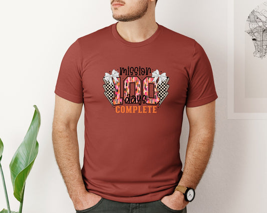 Brushstroke Mission 100 Days Complete Pn Graphic T-Shirt
