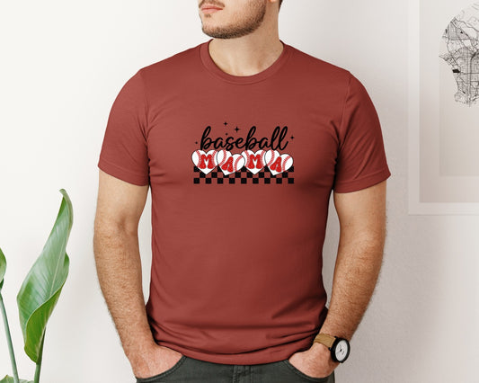 Retro Baseball Mama 15 Graphic T-Shirt