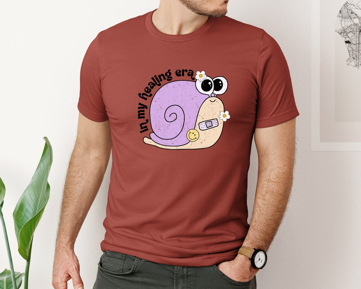 brand:Bella Canvas|color:Rust|In My Healing Era Mental Health Graphic T-Shirt