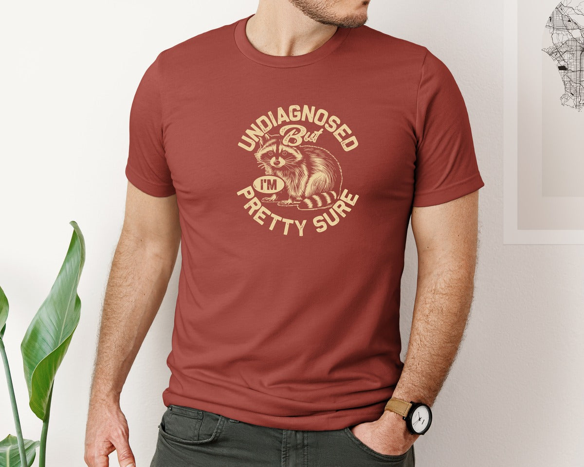 brand:Bella Canvas|color:Rust|Funny Raccoon Meme T Shirt 2 Graphic T-Shirt