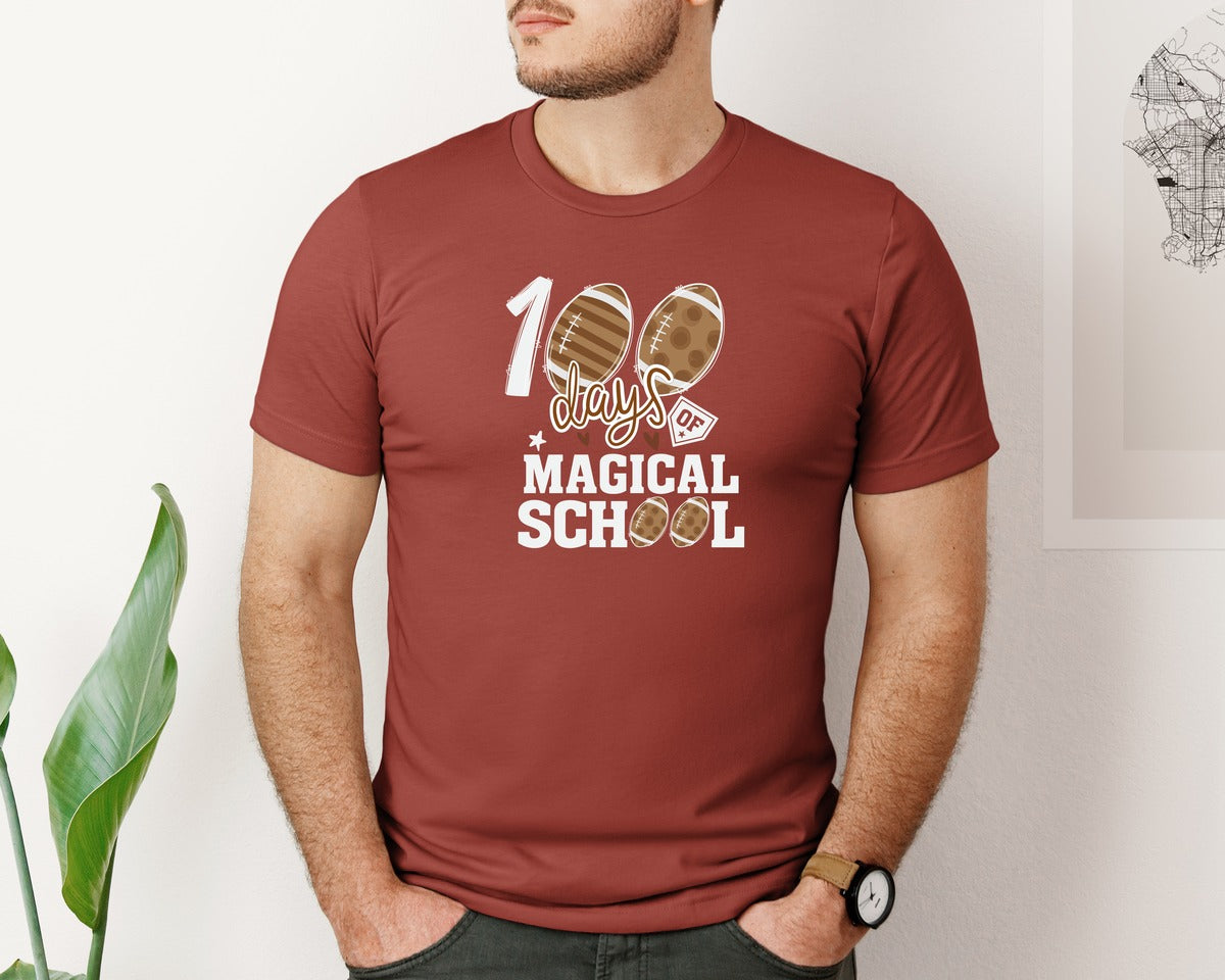 brand:Bella Canvas|color:Rust|Happy 100 Days Of School T Shirt Design 30 Graphic T-Shirt