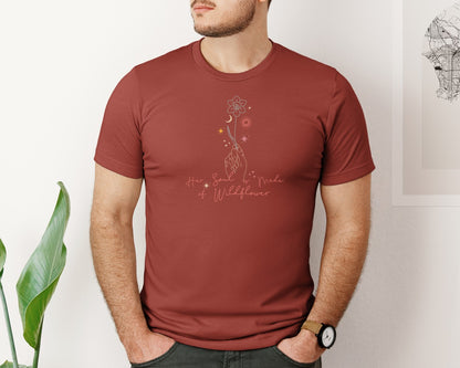 brand:Bella Canvas|color:Rust|Mystical Boho Wildflower Designs Graphic T-Shirt