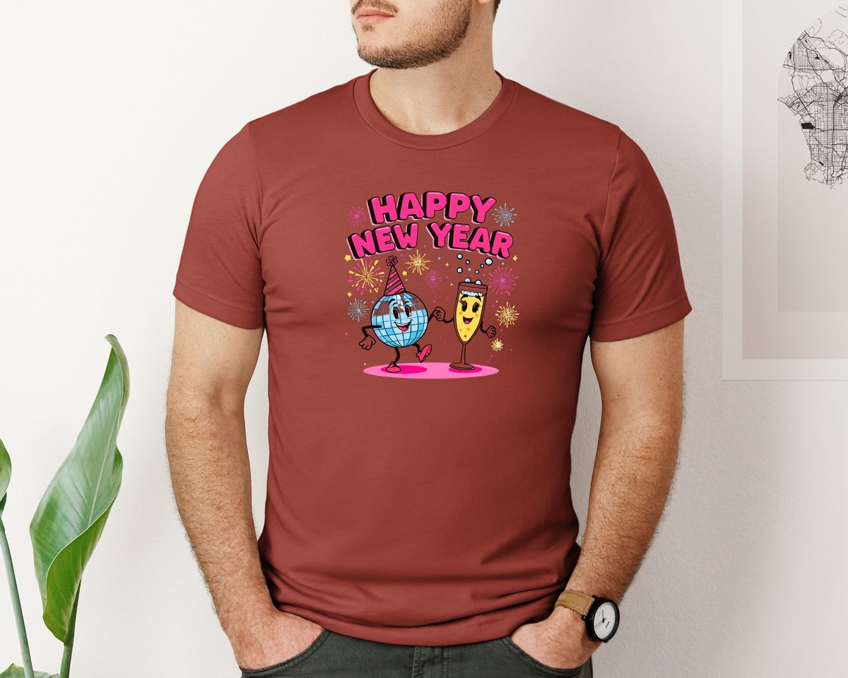 brand:Bella Canvas|color:Rust|Happy New Year 2026 T Shirt Design 2 Graphic T-Shirt