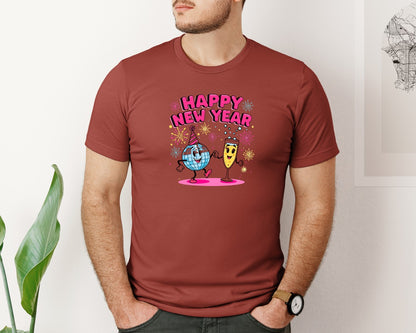 brand:Bella Canvas|color:Rust|Happy New Year 2026 T Shirt Design 2 Graphic T-Shirt