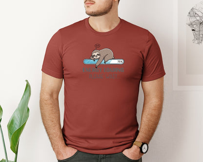 brand:Bella Canvas|color:Rust|Energy Loading Please Wait T Shirt Graphic T-Shirt