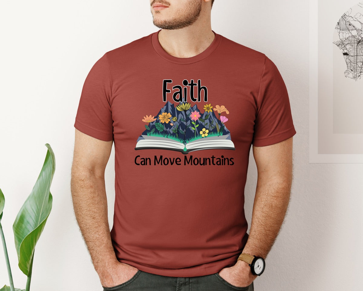 brand:Bella Canvas|color:Rust|Christian Faith Quote 15 Graphic T-Shirt
