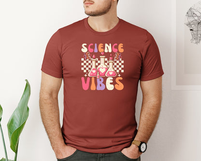 brand:Bella Canvas|color:Rust|Groovy Science Vibes Chemistry T Shirt Graphic T-Shirt