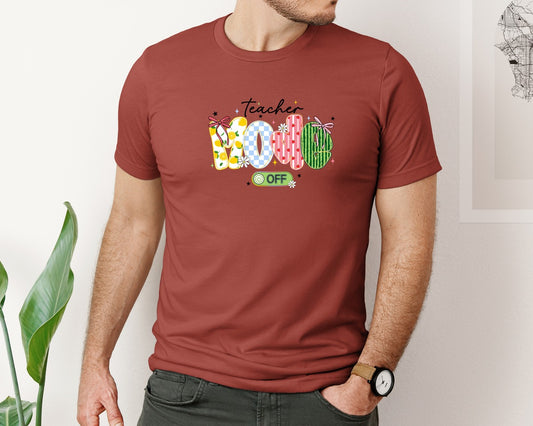Funny Teacher Mode Off Summer Graphic T-Shirt