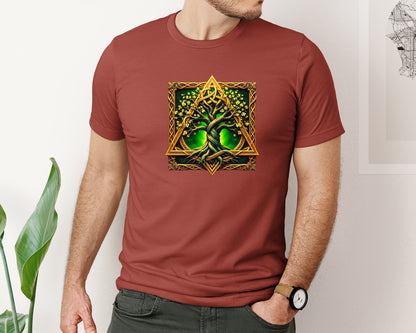 brand:Bella Canvas|color:Rust|Celtic Tree Of Life Mystical Tree Graphic T-Shirt