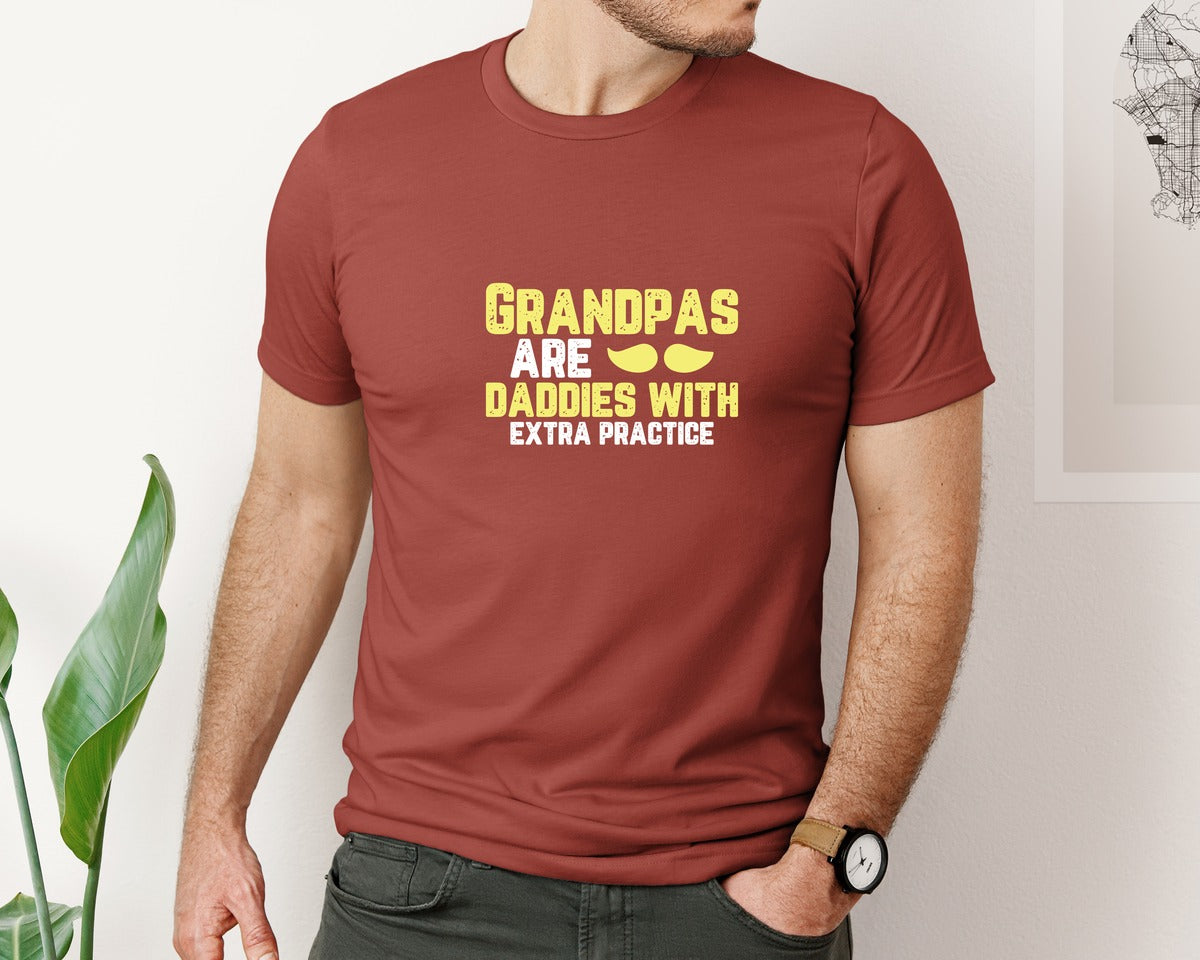 brand:Bella Canvas|color:Rust|Grandpas Daddies T Shirt Crafts Graphic T-Shirt