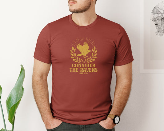 Consider The Ravens Bible Art Graphic T-Shirt