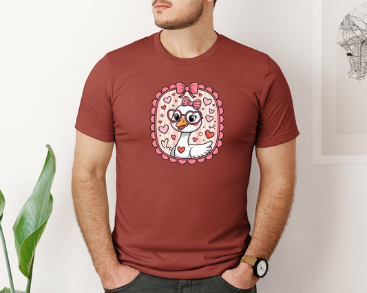 Valentines Day Goose Funny Goose Graphic T-Shirt