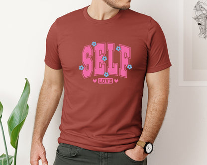 brand:Bella Canvas|color:Rust|Self Love Pnginspirational Graphic T-Shirt