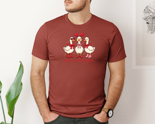 Just A Valentine Goose 2 Graphic T-Shirt
