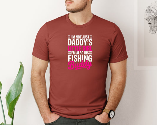 Daddys Little Girl Fishing Buddy Tshirt Graphic T-Shirt