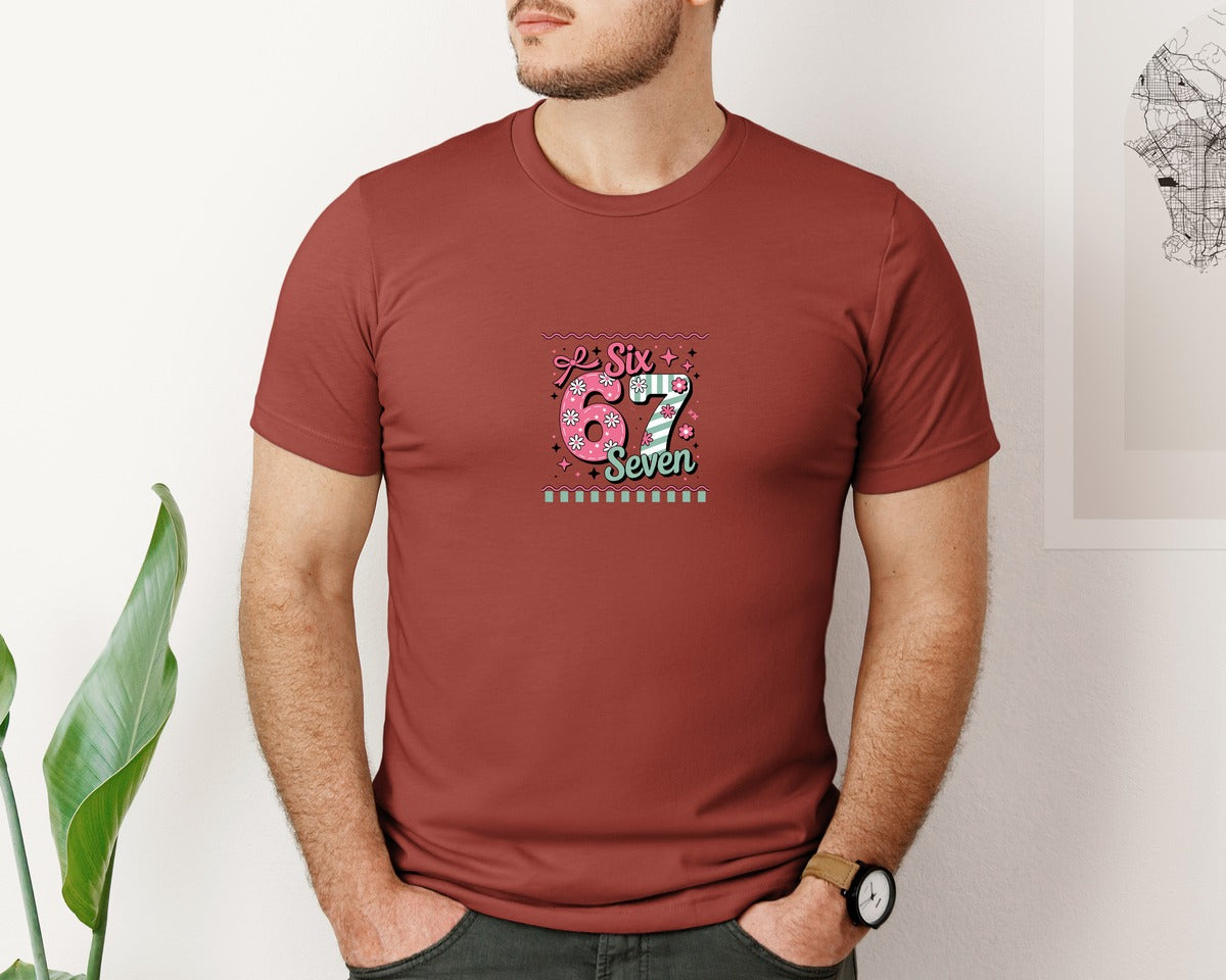 brand:Bella Canvas|color:Rust|Valentine 67 Six Seven Coquette 5 Graphic T-Shirt