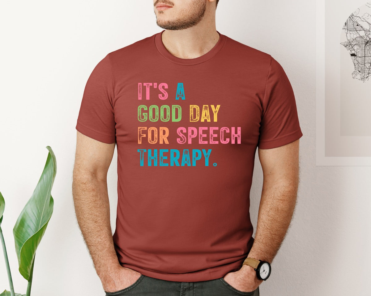 brand:Bella Canvas|color:Rust|Speech Therapy Shirt Speech Therapist Graphic T-Shirt