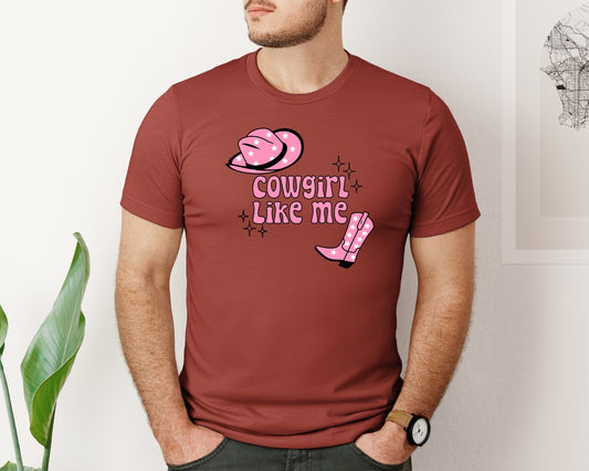 Cowgirl Like Me Pink Western 2 Graphic T-Shirt