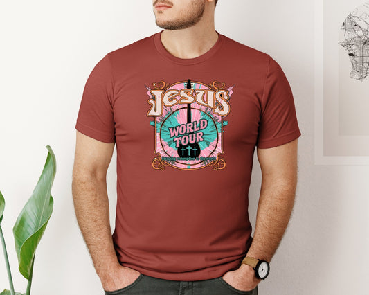 Jesus World Tour Christian Art 2 Graphic T-Shirt
