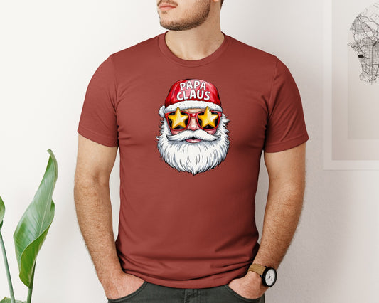 Christmas Papa Claus Retro Santa Graphic T-Shirt