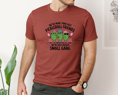 brand:Bella Canvas|color:Rust|Were More Than Just Pickleball Friends 4 Graphic T-Shirt