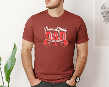 brand:Bella Canvas|color:Rust|Powerlifting Dad Fathers Day 3 Graphic T-Shirt