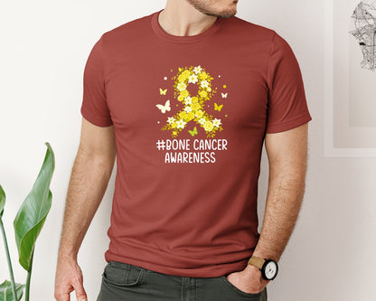 brand:Bella Canvas|color:Rust|Bone Cancer Attention Awareness T Shirt Graphic T-Shirt
