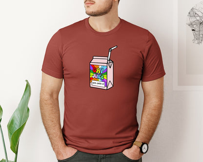 brand:Bella Canvas|color:Rust|Gay Juice Pride Month Gay Humo Graphic T-Shirt