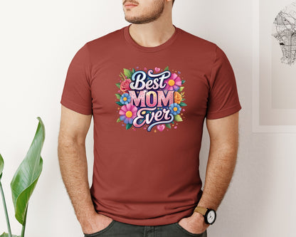 brand:Bella Canvas|color:Rust|Best Mom Ever Sparkle 2 Graphic T-Shirt