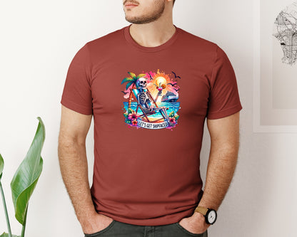 brand:Bella Canvas|color:Rust|Cruise Skeleton Funny Graphic T-Shirt