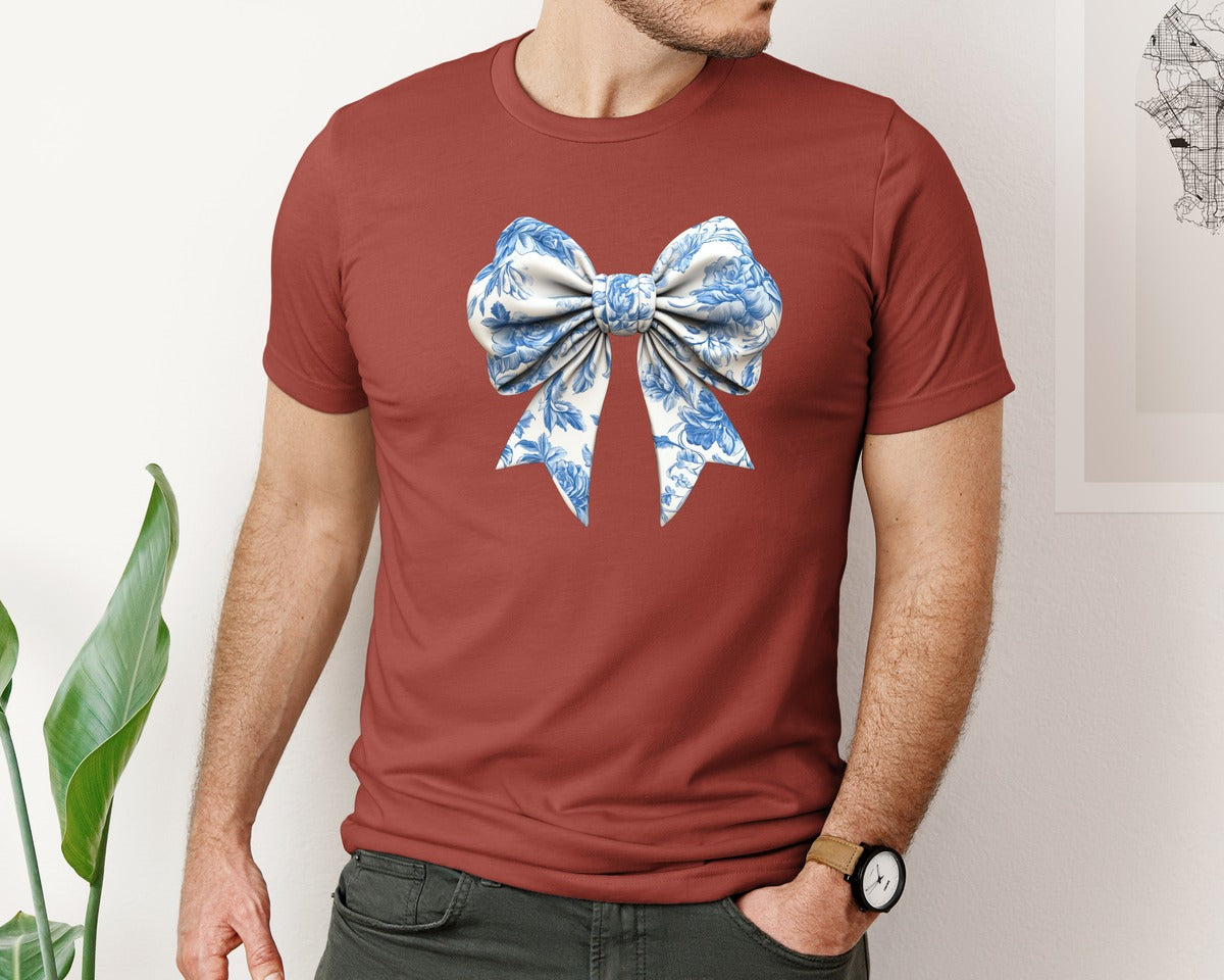 brand:Bella Canvas|color:Rust|Bow Bow T Shirt Design Graphic T-Shirt