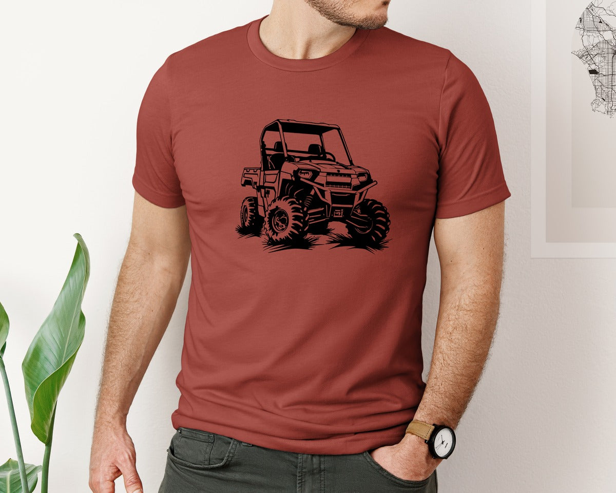 brand:Bella Canvas|color:Rust|Atv Atv Riding Graphic T-Shirt
