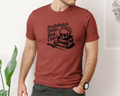 brand:Bella Canvas|color:Rust|Psychological Thriller Book Club T S Graphic T-Shirt