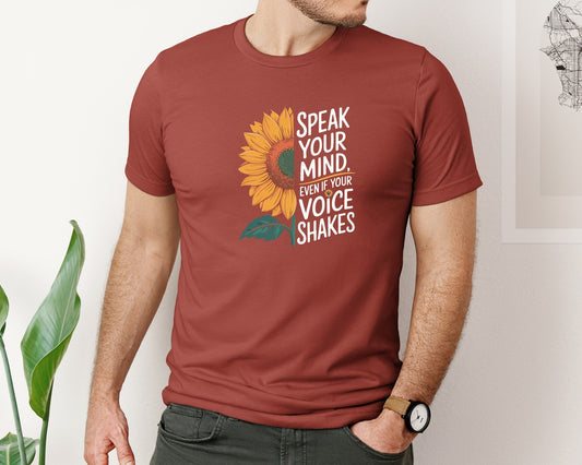 Speak Your Mind Sunflower Empowerment 2 Graphic T-Shirt